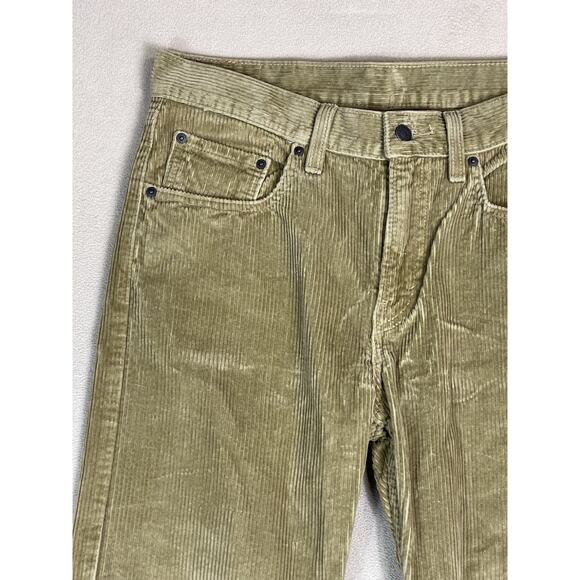 Levis‎ Pants Womens 30x30 Green Corduroy Straight Leg Regular Fit Mid Rise Retro - Picture 3 of 13